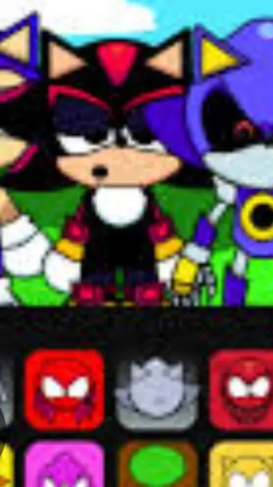 ai character: Sprunki+Sonic 9 background