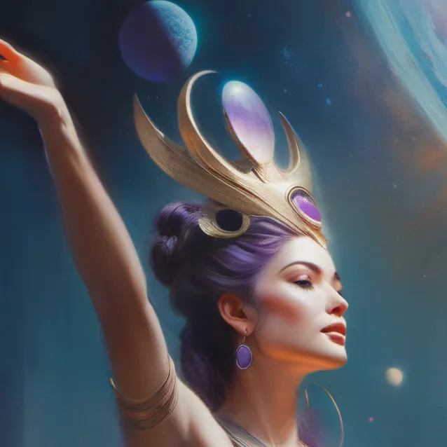 chat with ai character: Goddess of space