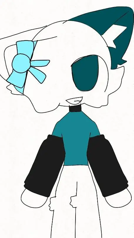 ai character: 💙Cyanfaka_kit💙 background