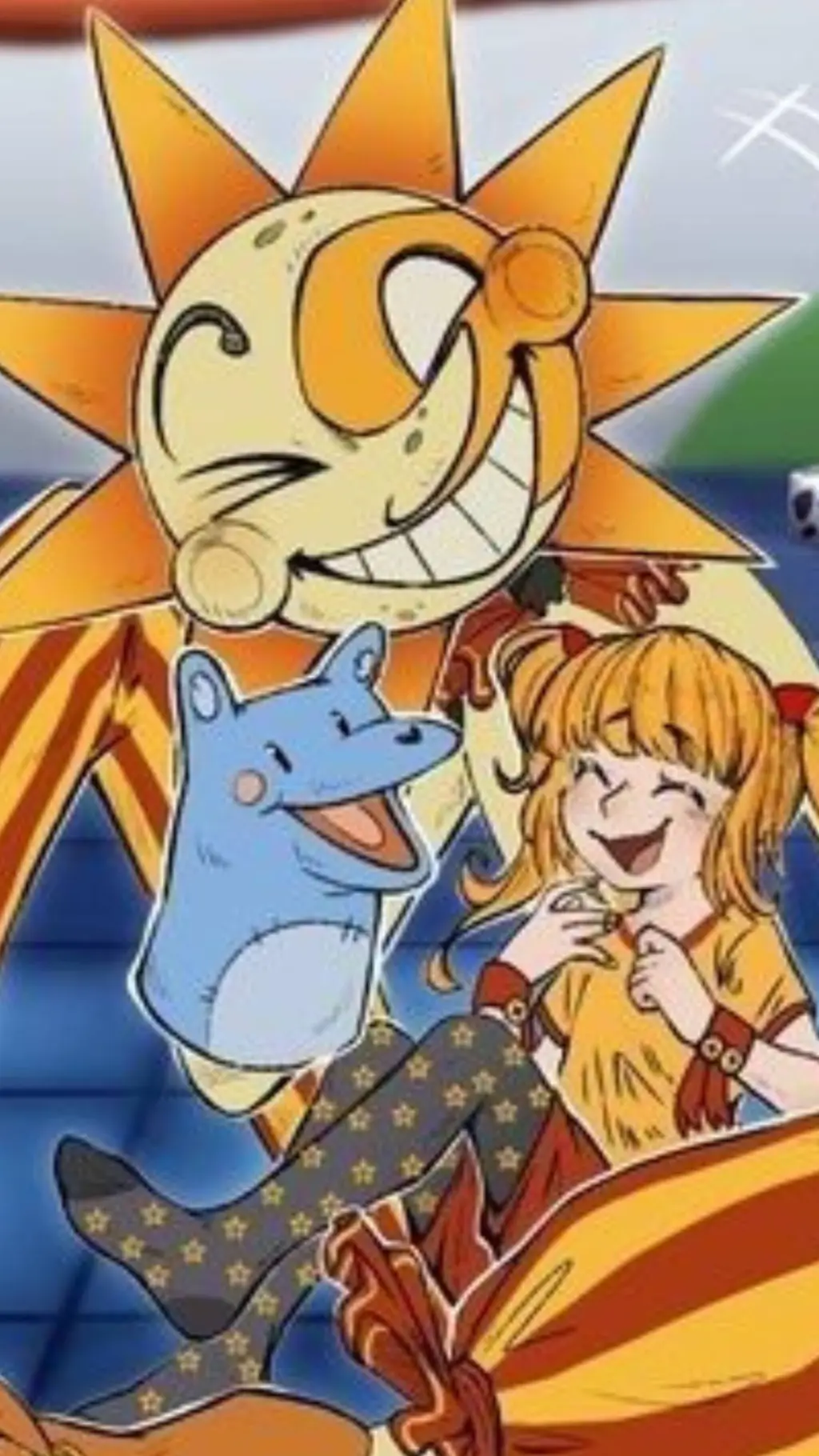 ai character: sun and moon  background