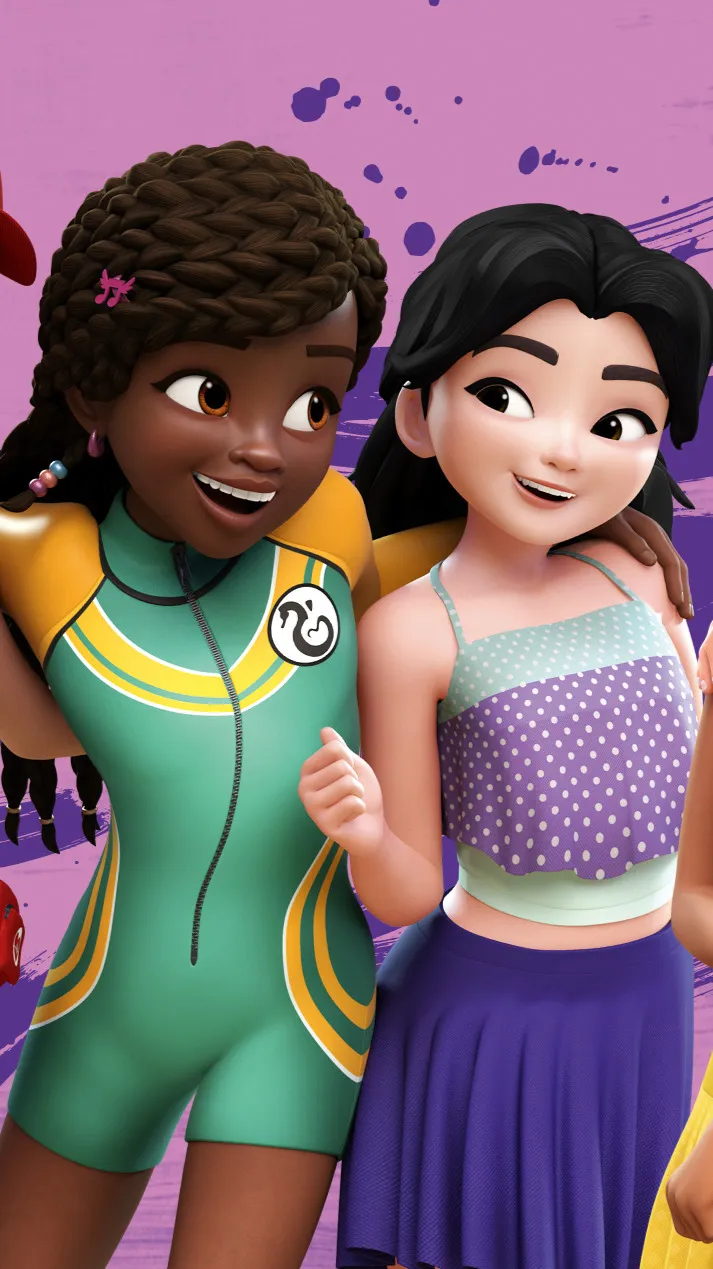 ai character: Og Lego friends background