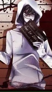 ai character: 🤍🔪Jeffthekiller🩸🖤 background