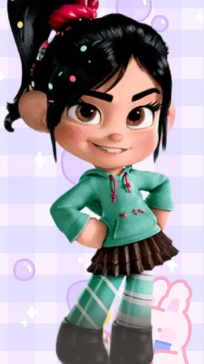 ai character: Vanellope Vonsweet background
