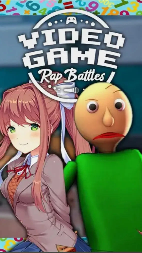 ai character: Monika and baldi background