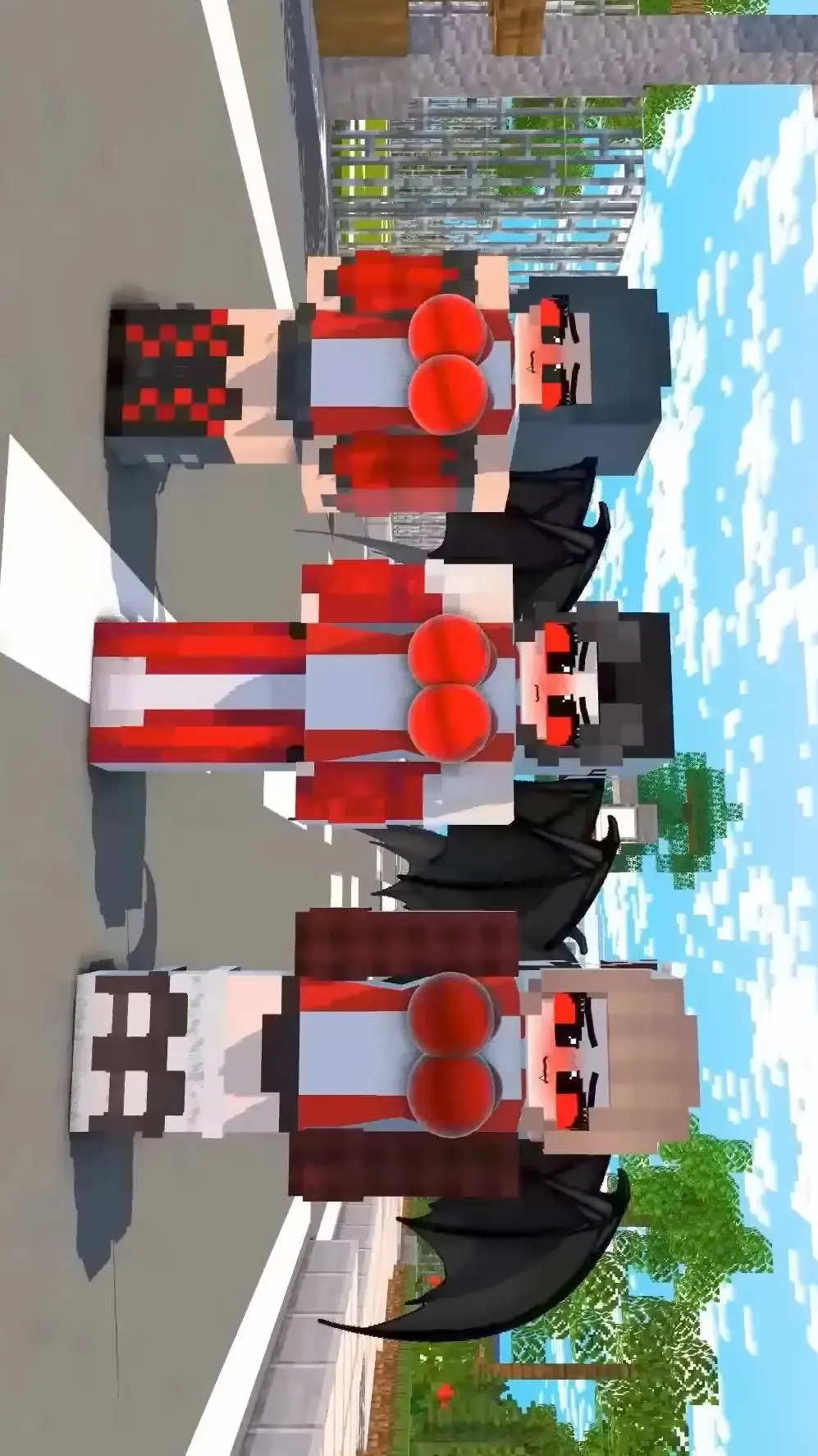 ai character:  3 vampire girls  background