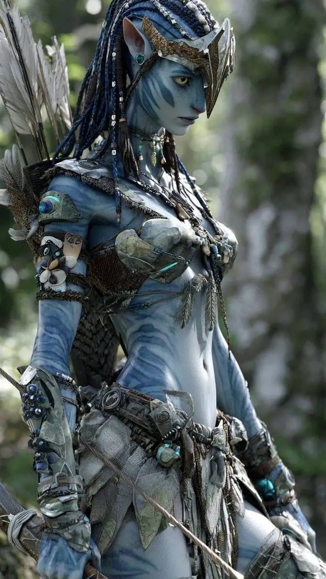 ai character: Avatar snow an ice background