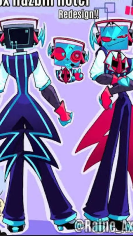 ai character: Vox ♦💙🖤 background