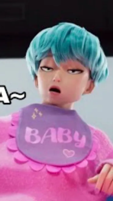 ai character: baby saja - - - -  background