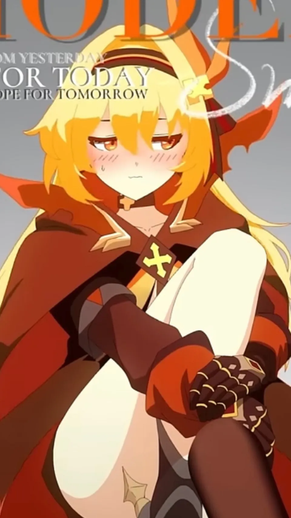 ai character: Smile background