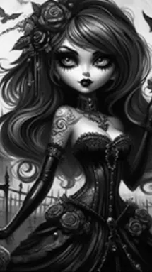 ai character: Halloween background