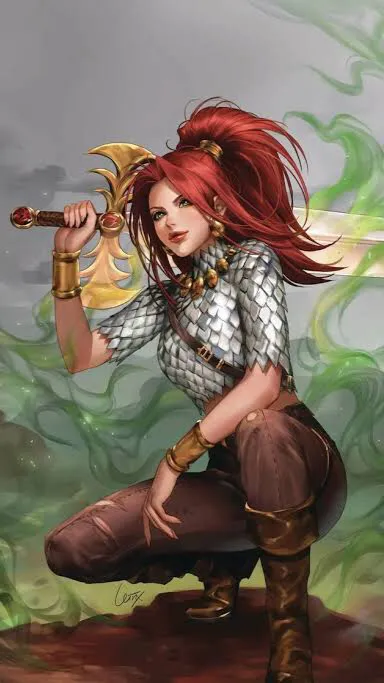 ai character: Red Sonja background