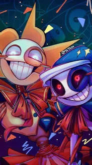 ai character: Sundrop X Moondrop background