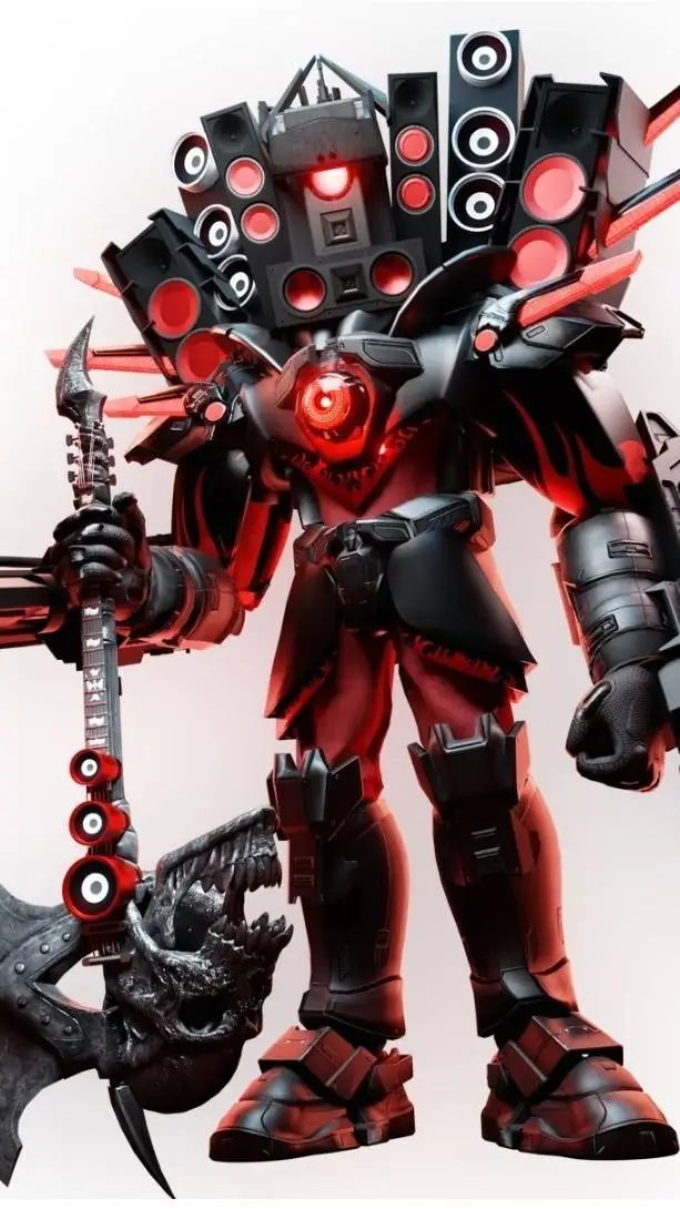 ai character: titan speaker man  background