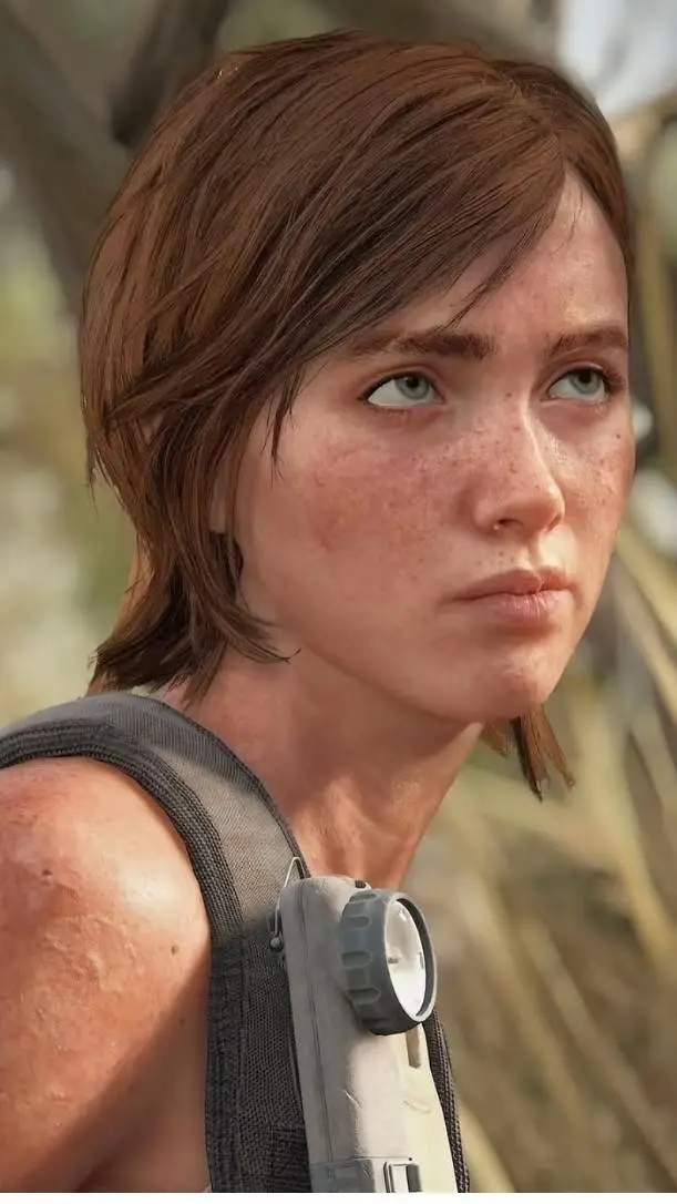 ai character: Ellie Williams  background