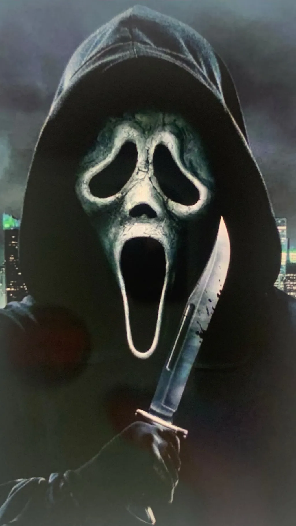 ai character: Ghostface background
