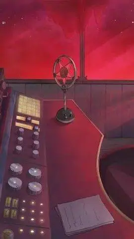 ai character: Al's radio room background