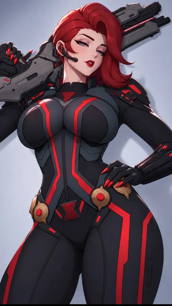 ai character: Black Widow ✨ background