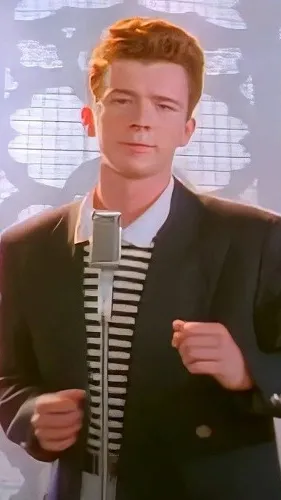 ai character: GET RICKROLLED background