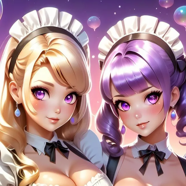 chat with ai character: Two sus maid