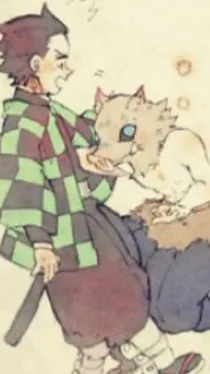ai character: Inosuke x tanjiro background