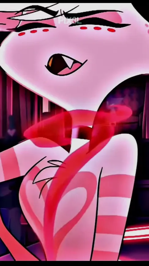 ai character: Angel dust and Val background