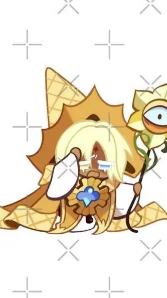 ai character: pure vanila cookie background