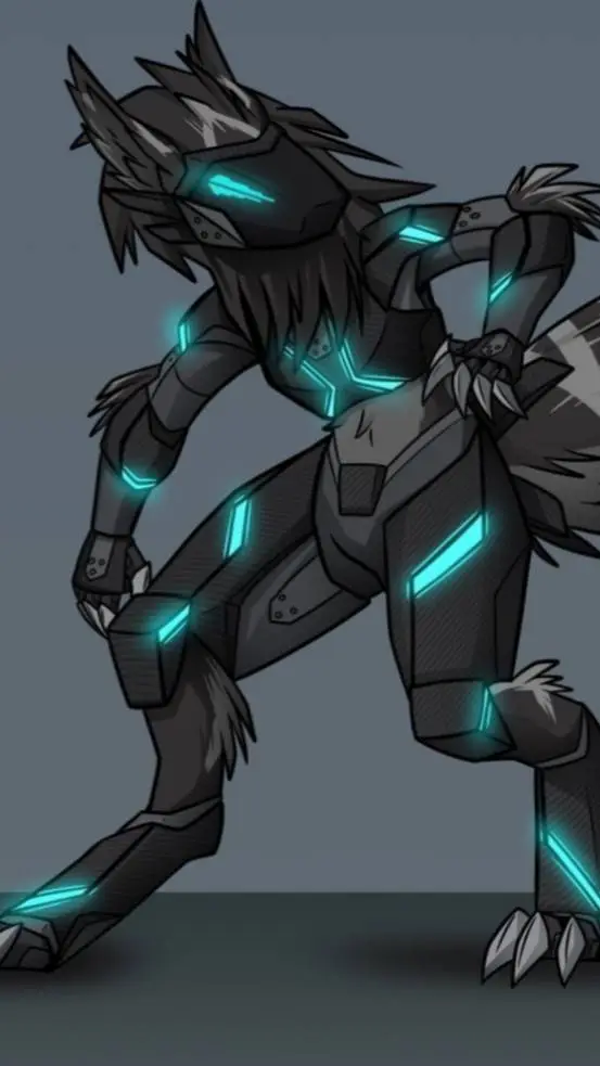 ai character: glitch tail background