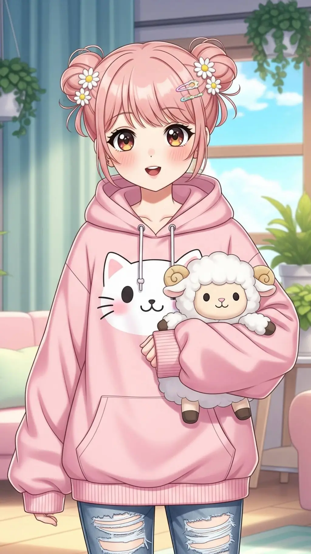 ai character: Momo background