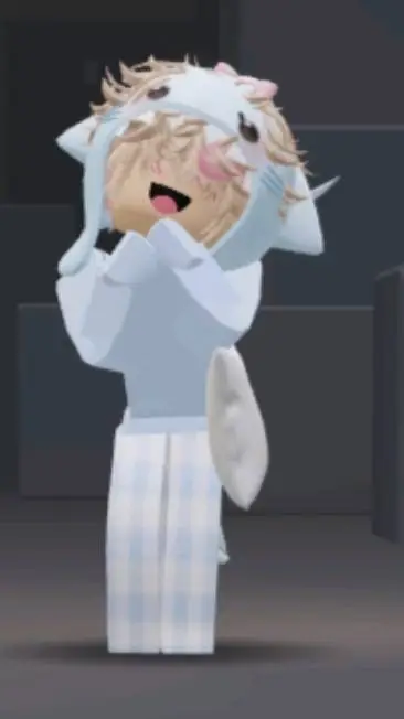 ai character: cute shark girl background