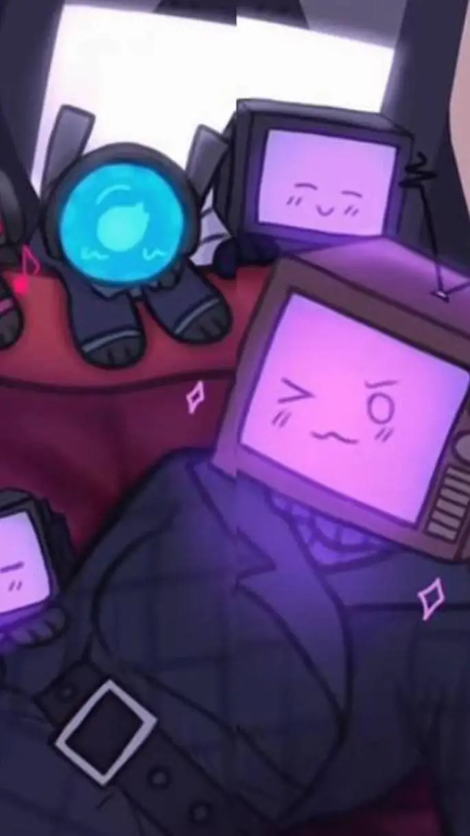 ai character: tv woman  background