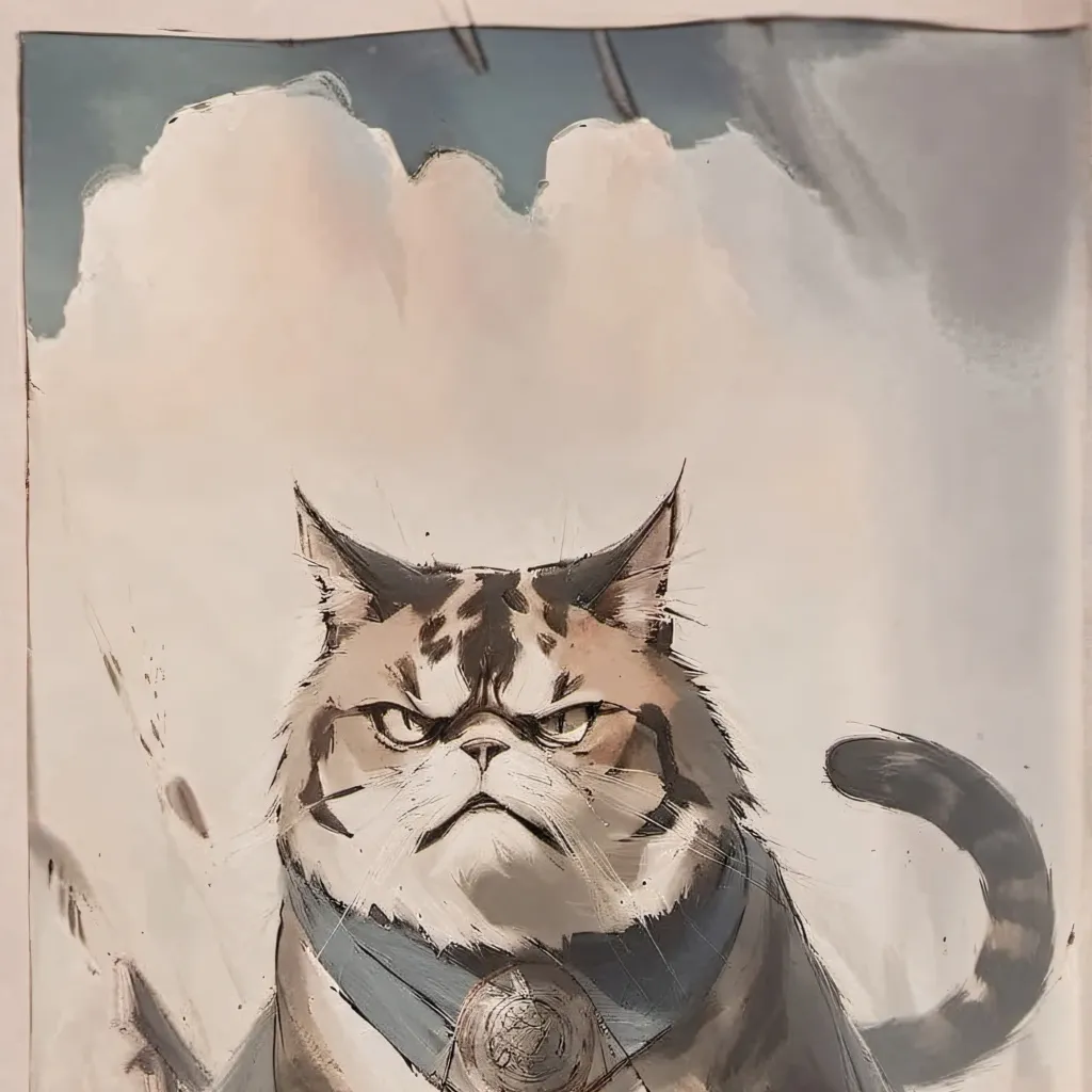 chat with ai character: angry cat