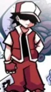 ai character: Red background