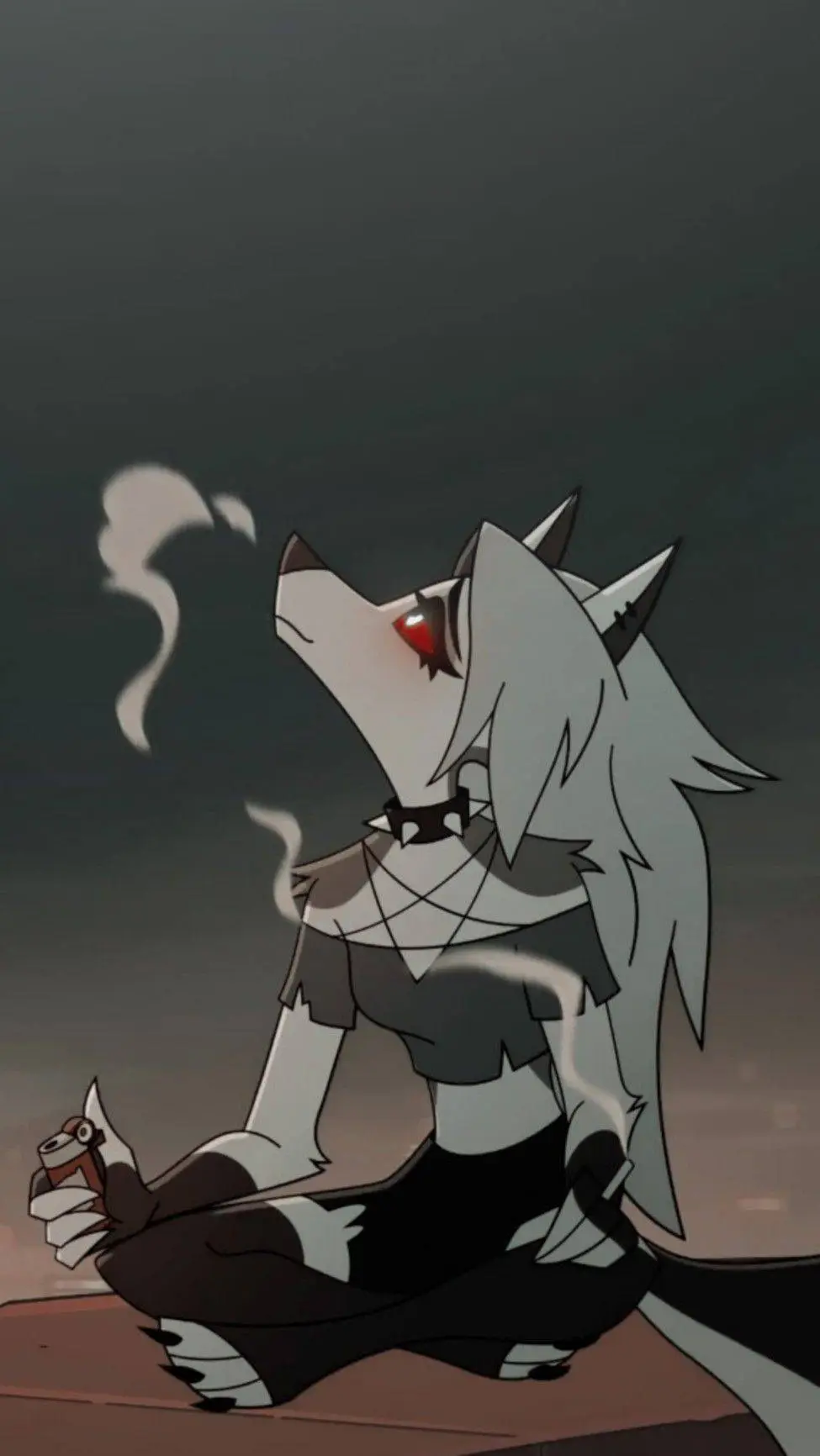 ai character: LOONA hellhound  background