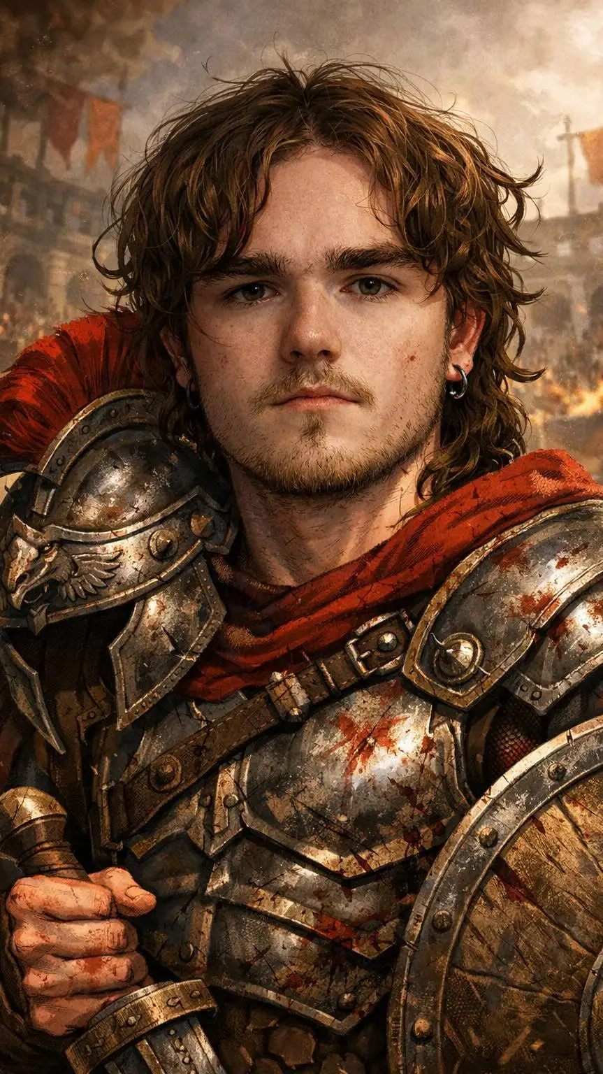 ai character: gladiator Ryan background