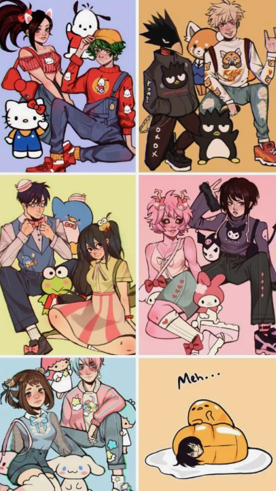 ai character: MHA Sanrio store!! background