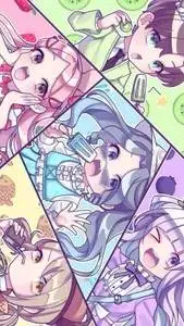 ai character: 💚💙🩵KREW💜💛🩷 background