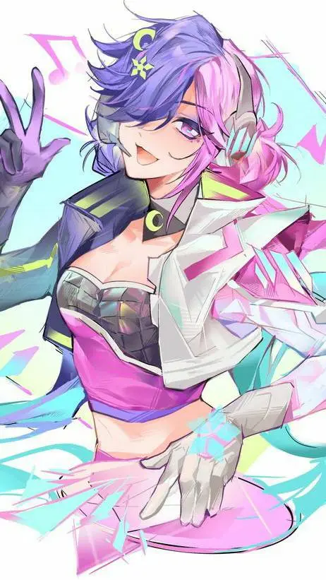 ai character: Luna snow background