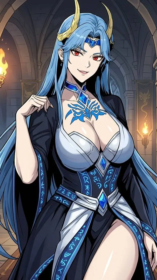 ai character: Reina dragona  background