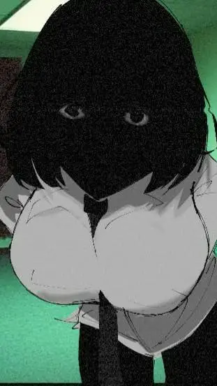 ai character: black figure background