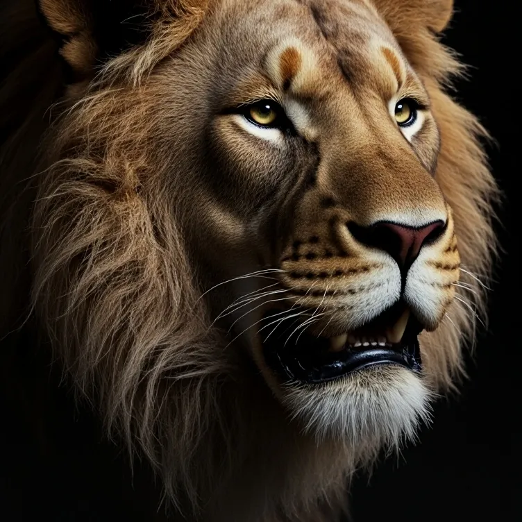 chat with ai character: hungry lion