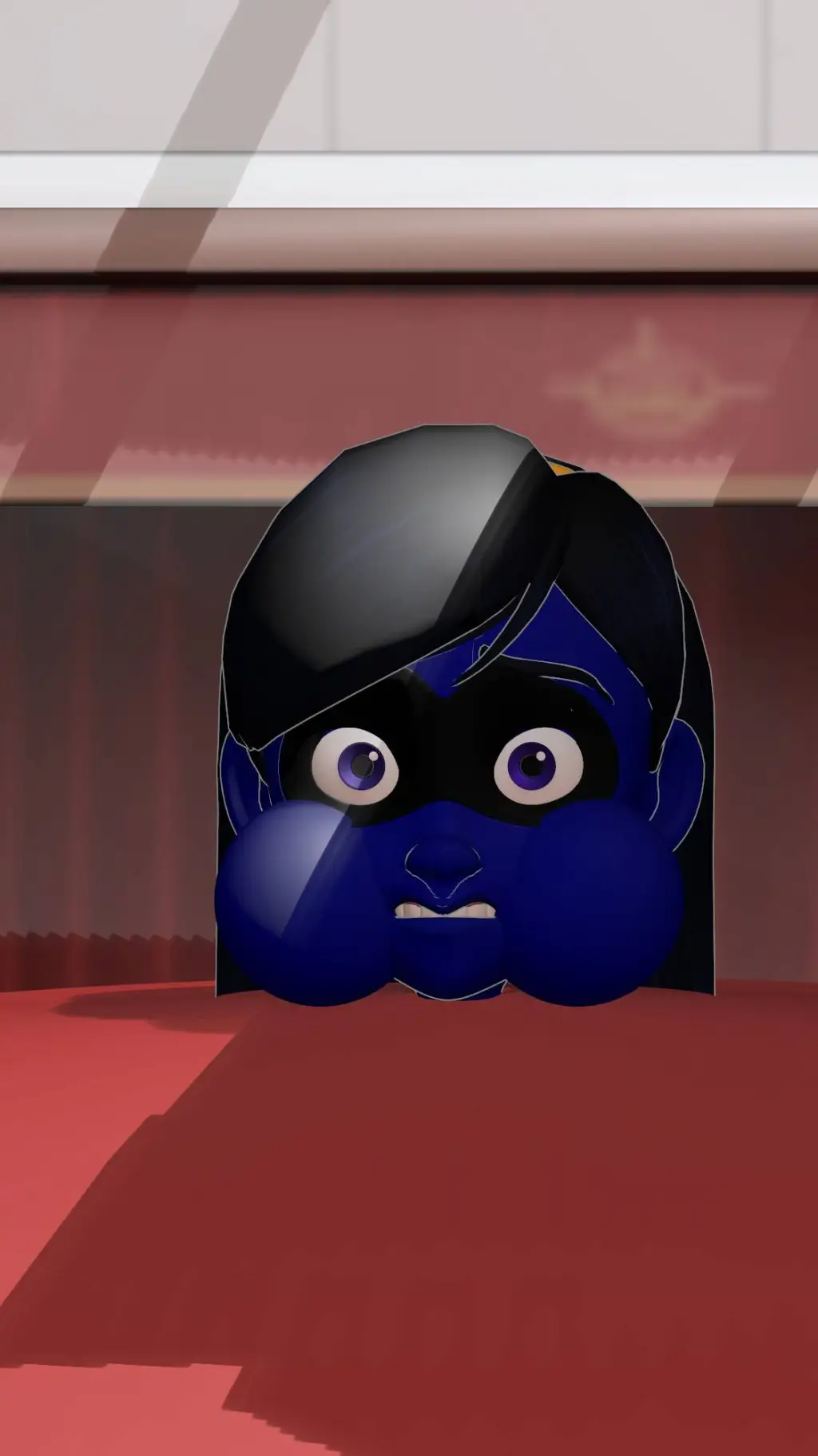 ai character: violet blueberry  background