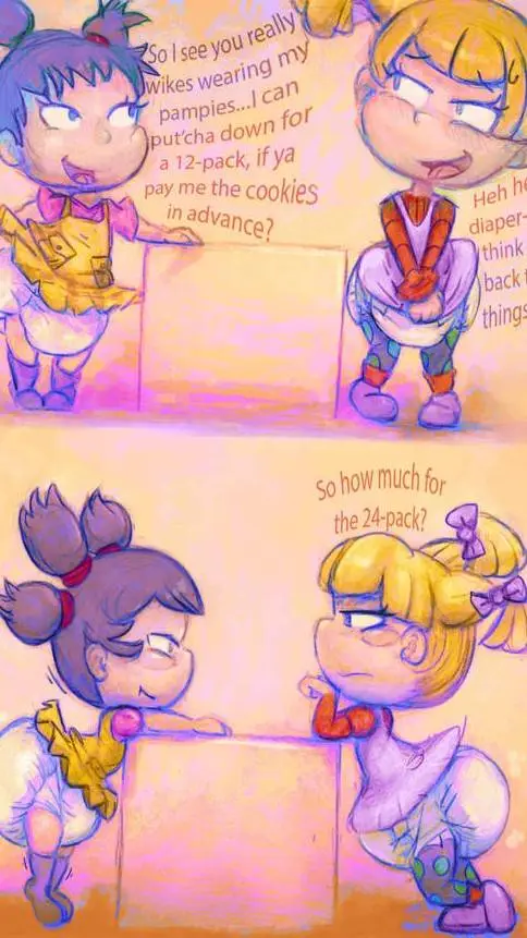 ai character: kim and Angelica  background