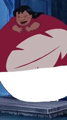 ai character: lilo wear diaper  background