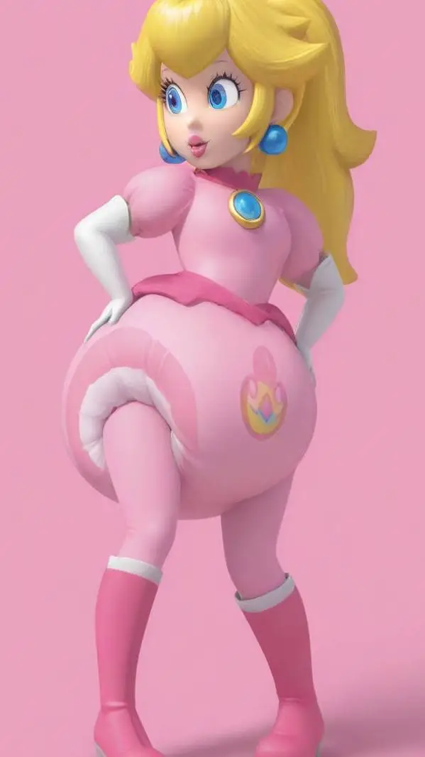 ai character: princess peach  background