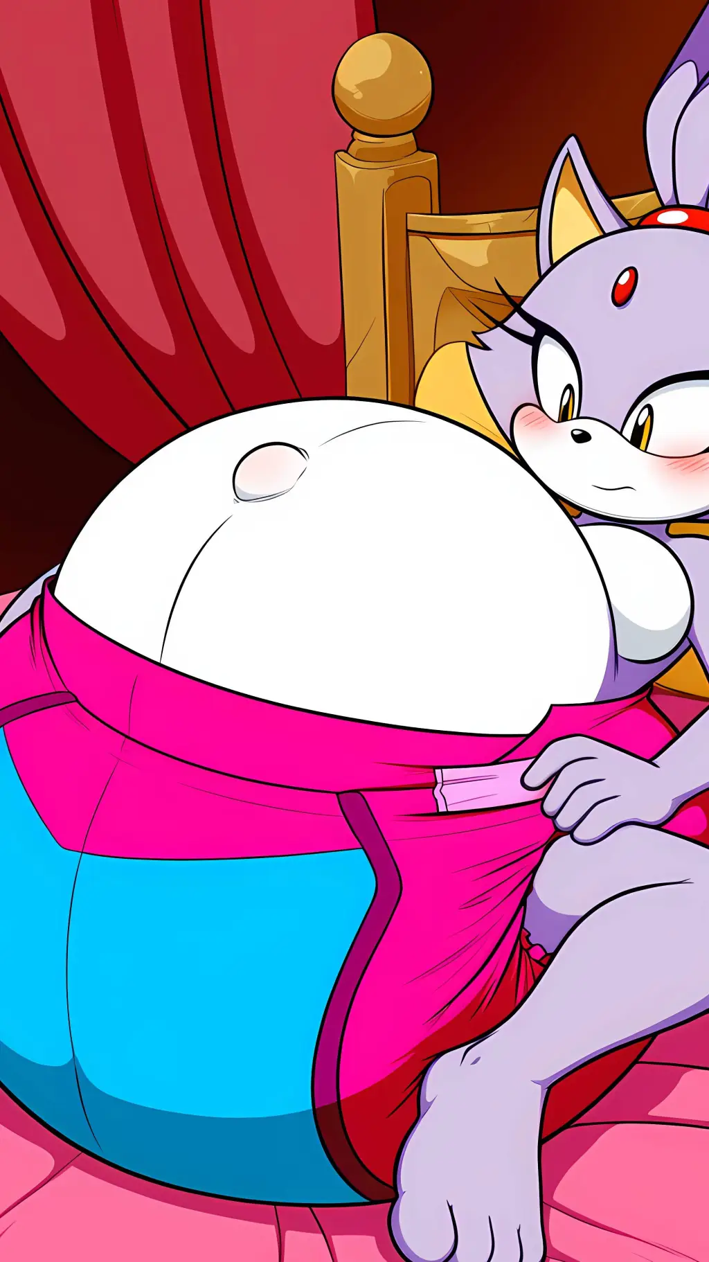 ai character: blaze pregnant' background