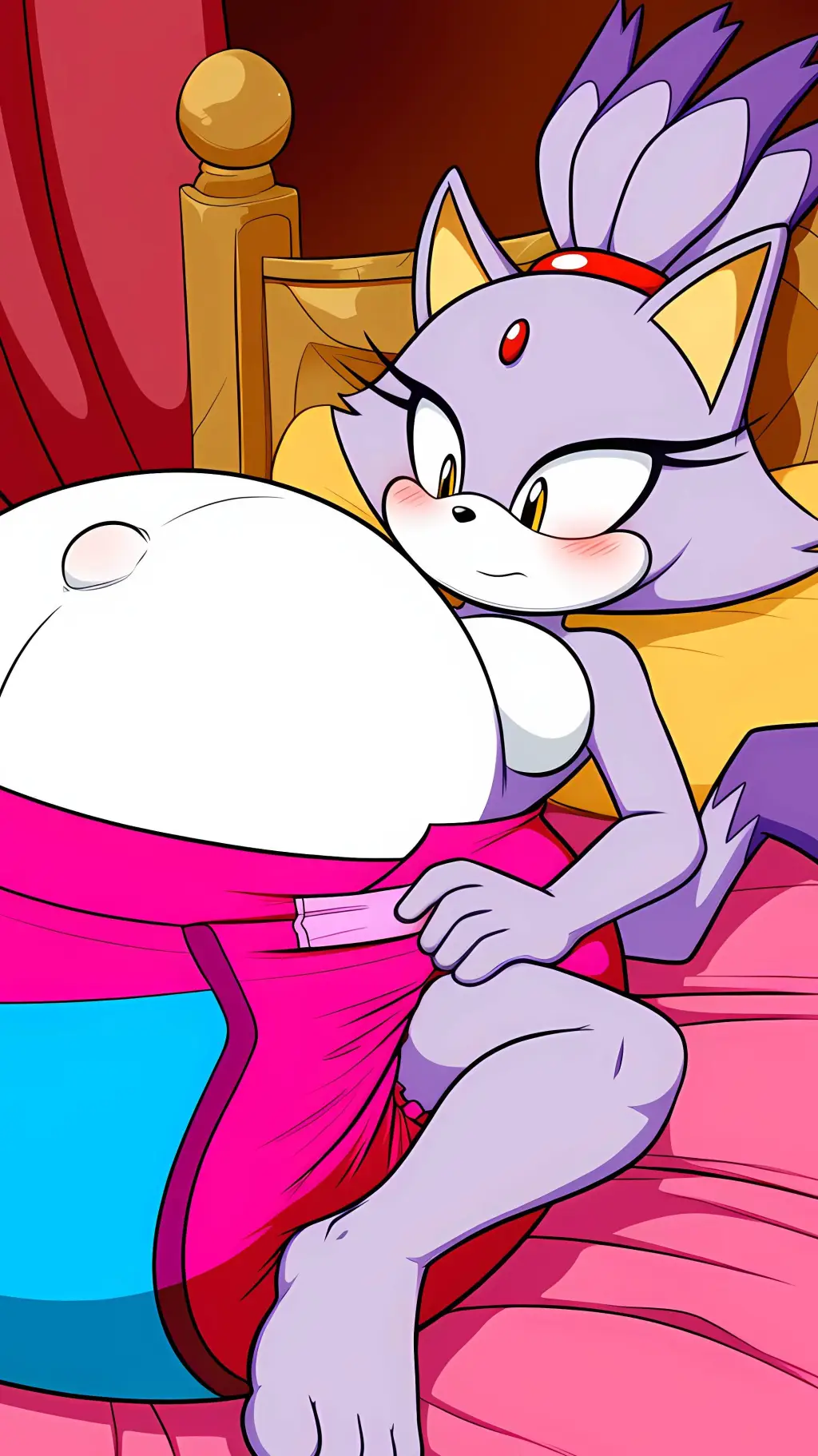 ai character: blaze pregnant'❤️ background