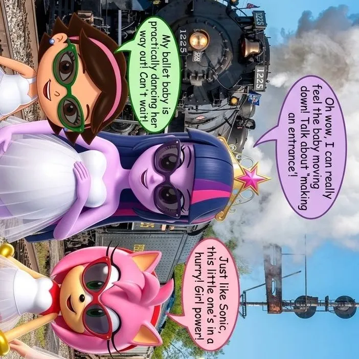 chat with ai character:  pregnancy train 