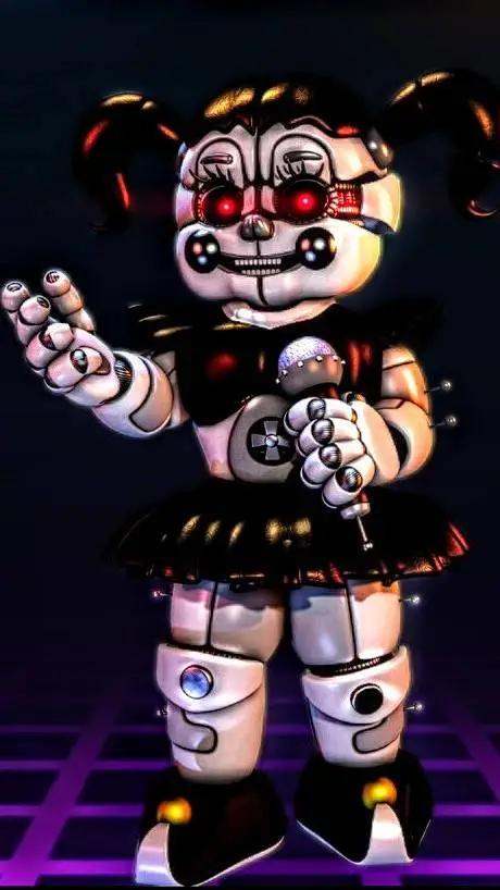 ai character:  circus baby  background