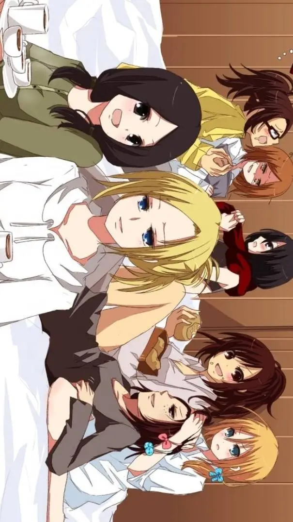 ai character: AOT sleepover background