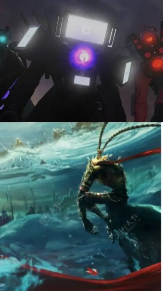 ai character: 西游记 x The titan background